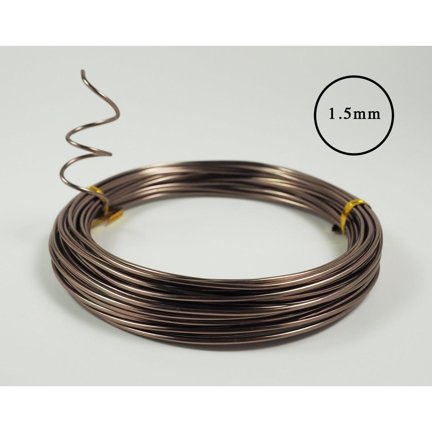 Juego de Alambre de Entrenamiento para Bonsai Grow A Bonsai Tree - 5 Tamaños, 44.8m, Aluminio Anodizado, Marrón