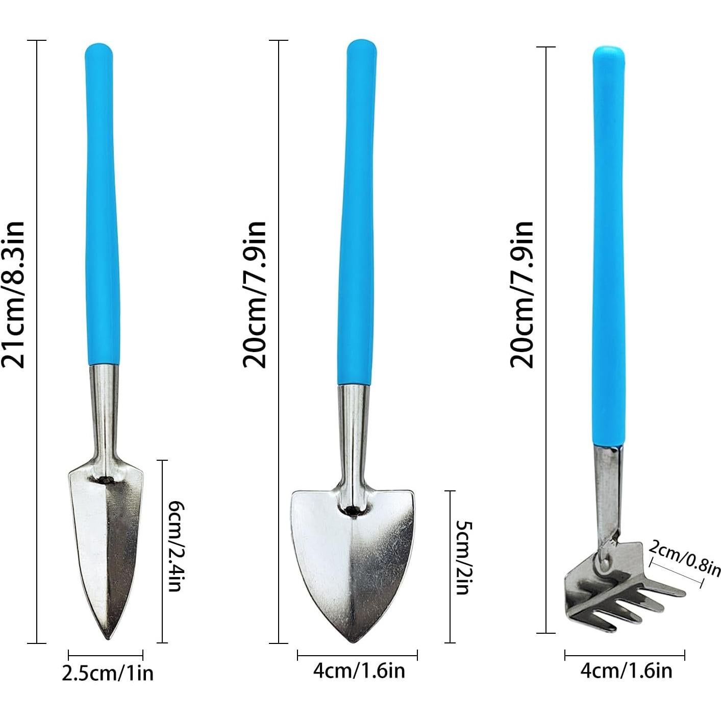 Kit de Herramientas de Jardinería LuckyOpt 3 Piezas Acero Inoxidable
