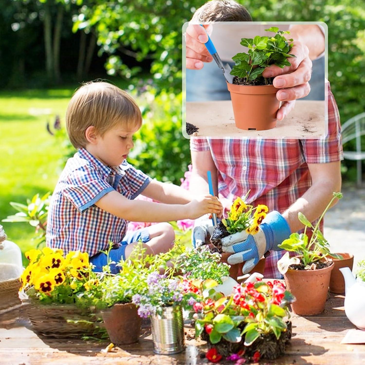 Kit de Herramientas de Jardinería LuckyOpt 3 Piezas Acero Inoxidable