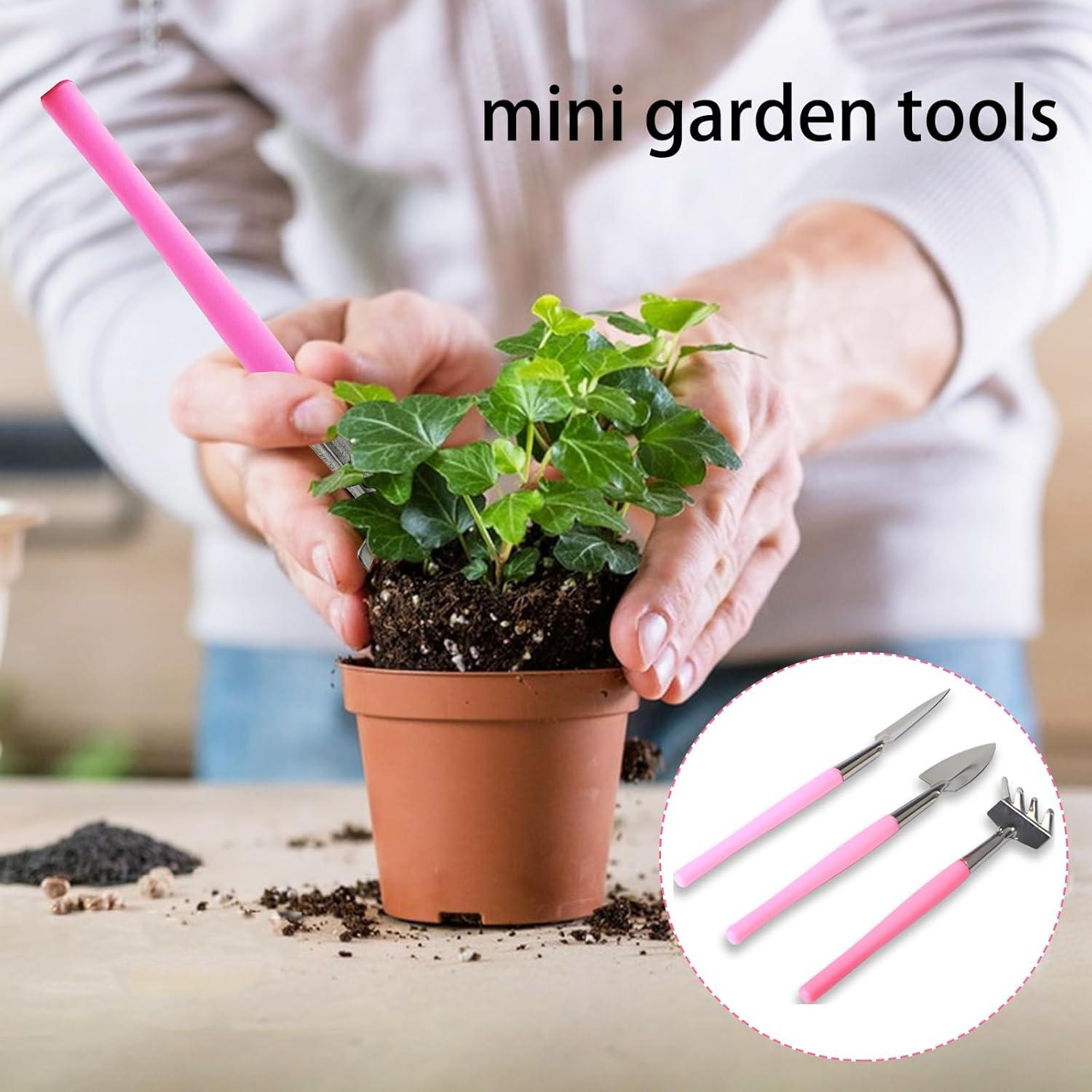 Kit de Herramientas de Jardinería LuckyOpt 3 Piezas Acero Inoxidable