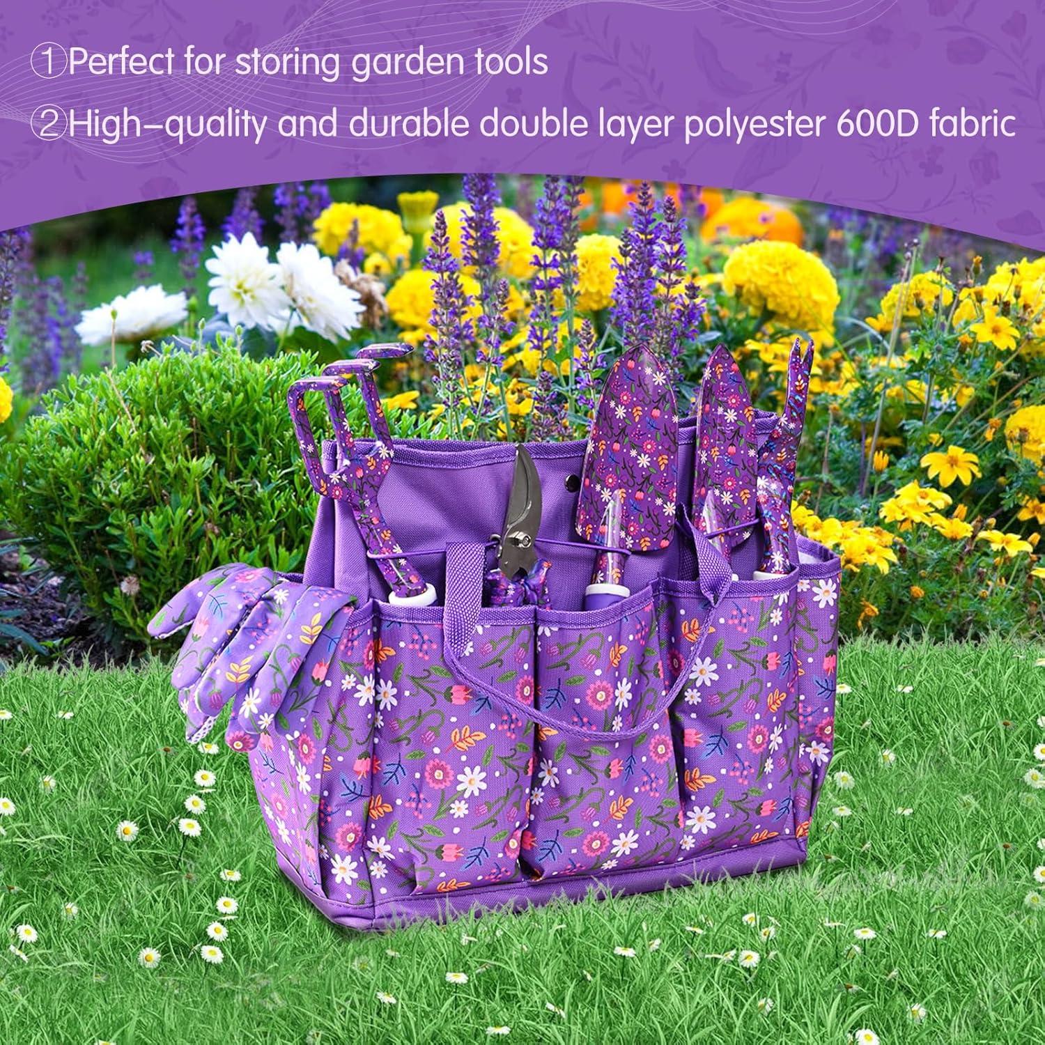 Kit de Jardinería NatuBeau 14 Piezas para Mujeres Púrpura