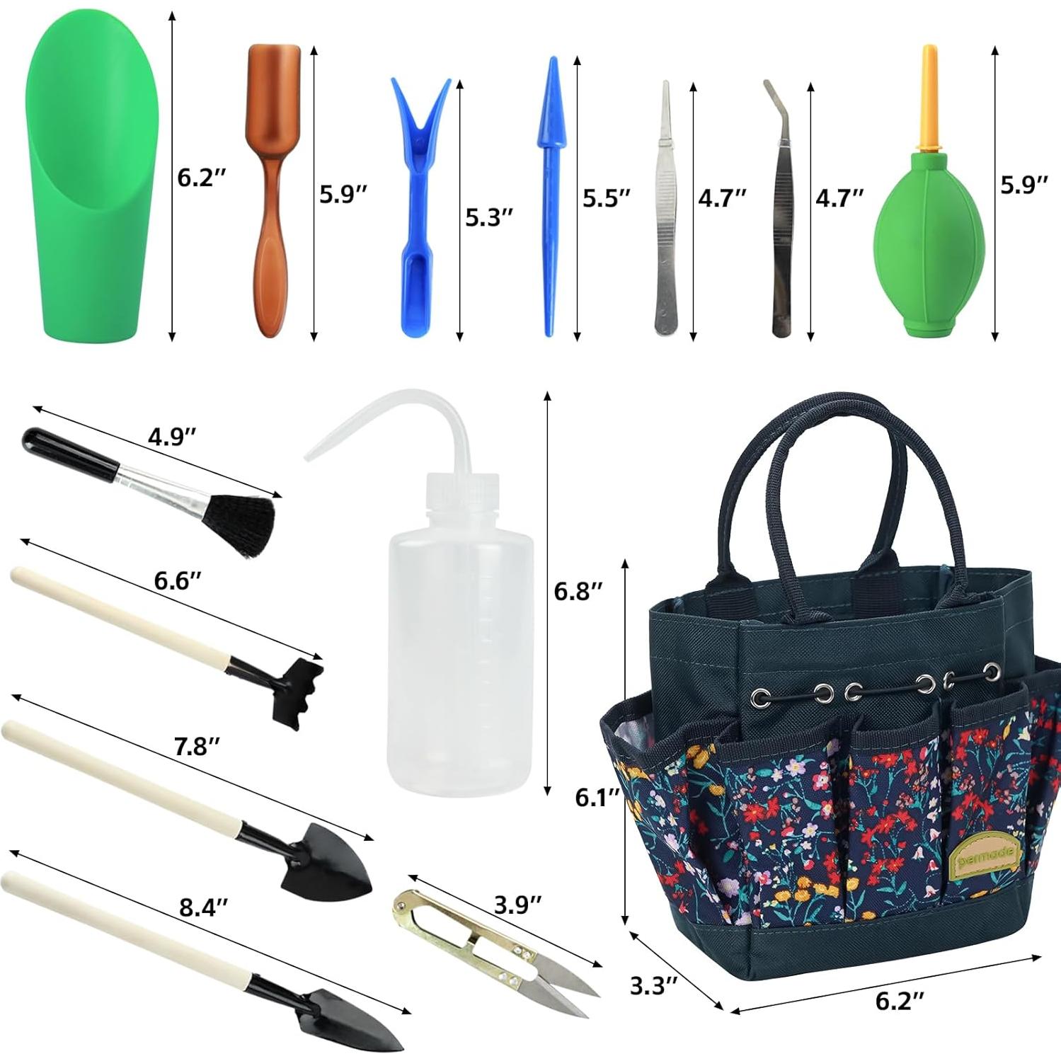 Kit de Herramientas para Suculentas Permade 13 Piezas con Bolsa