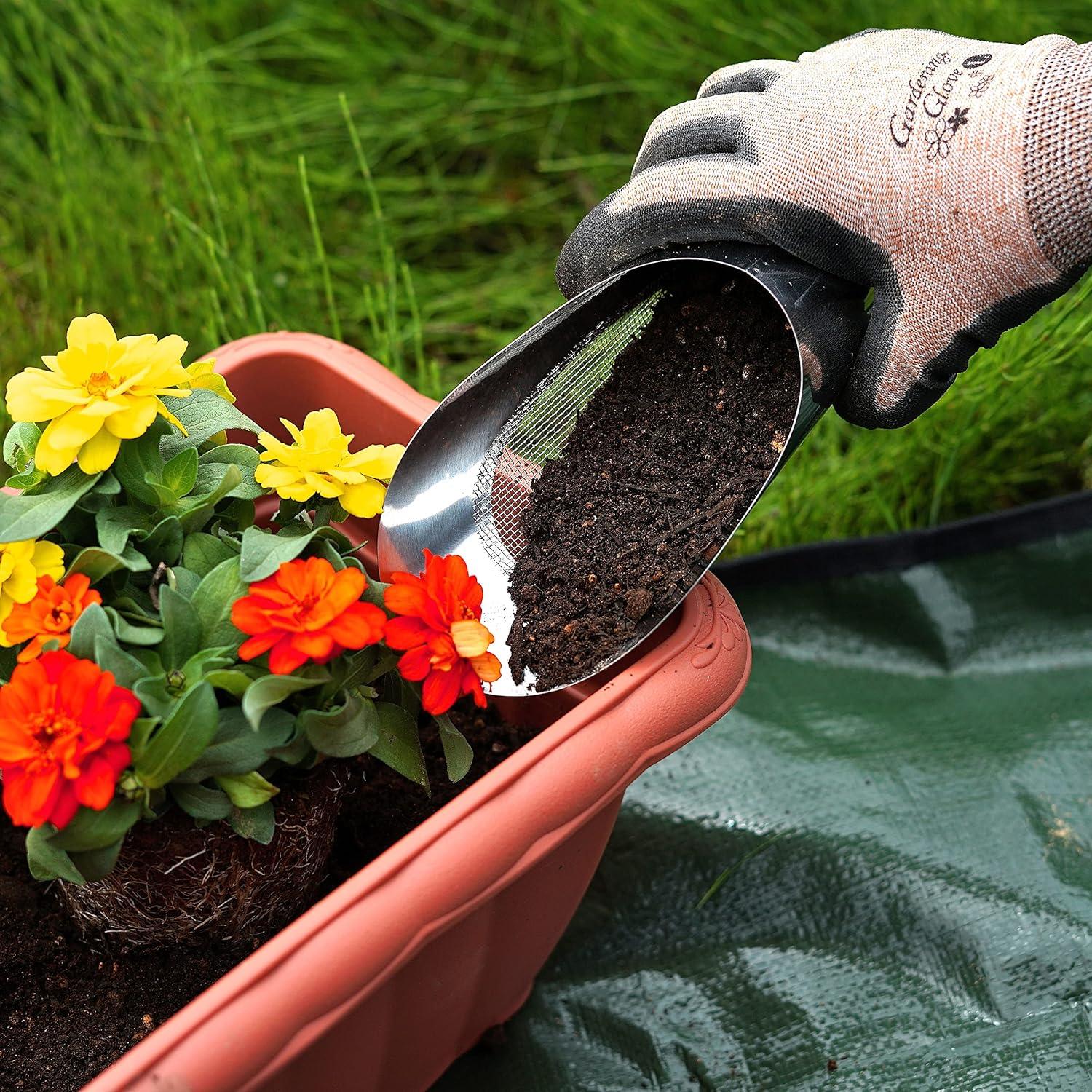 Juego de Palas para Bonsai Garden Helper - 3 Piezas de Acero Inoxidable