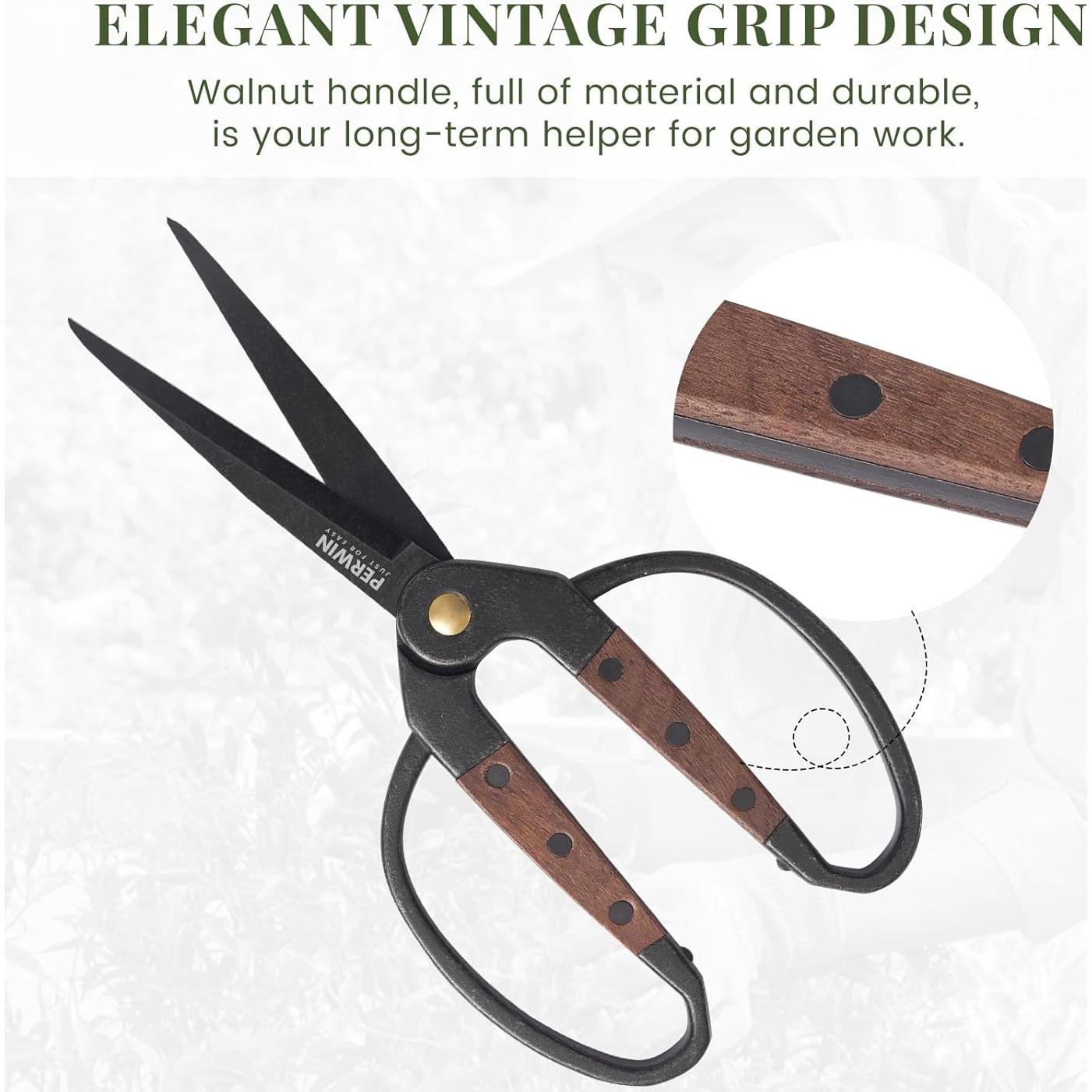 Tijeras de Jardinería PERWIN 9.5cm y 5.5cm Acero Inoxidable