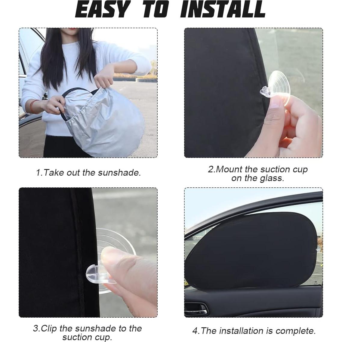 Set de 6 Sombras de Ventana LoyaForba para Auto 151.1x70.1cm