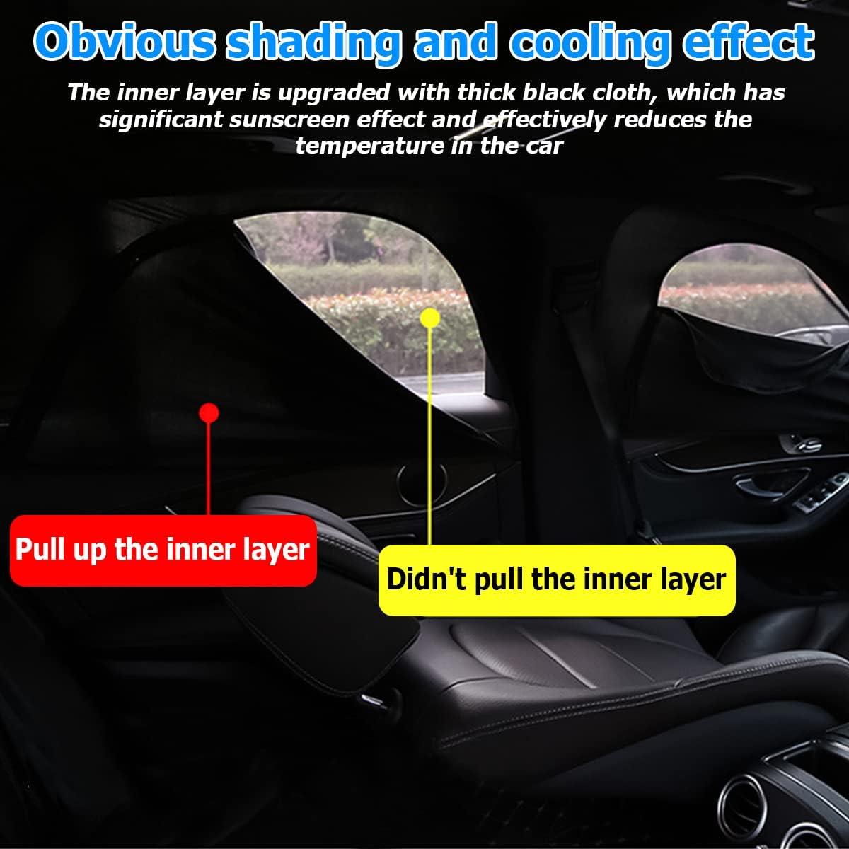 2 Piezas Sombra Solar para Ventanas de Coche XINLIYA Frontal