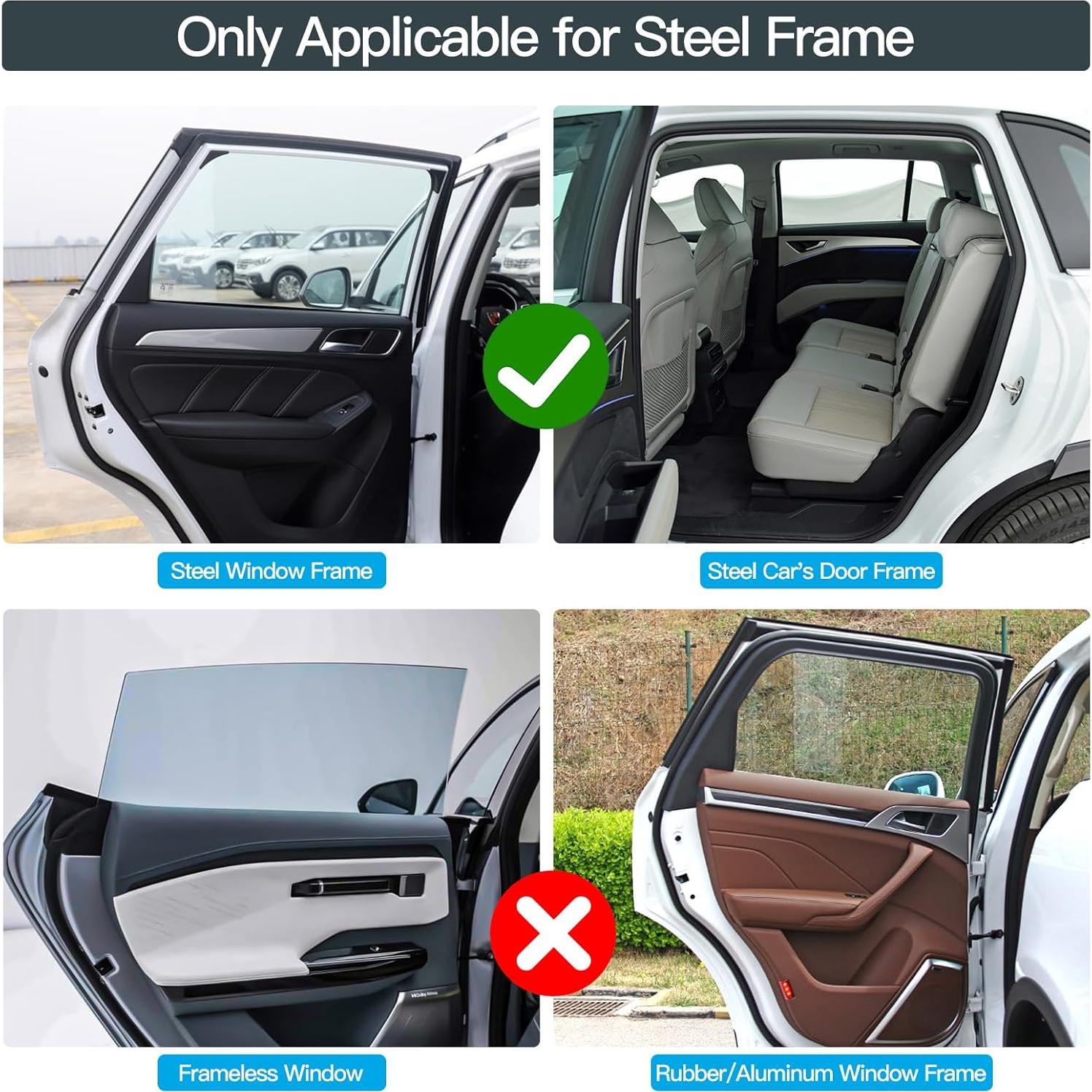 Cortinas Magnéticas para Ventanas de Auto ZATOOTO - 4 Piezas 99% Bloqueo UV