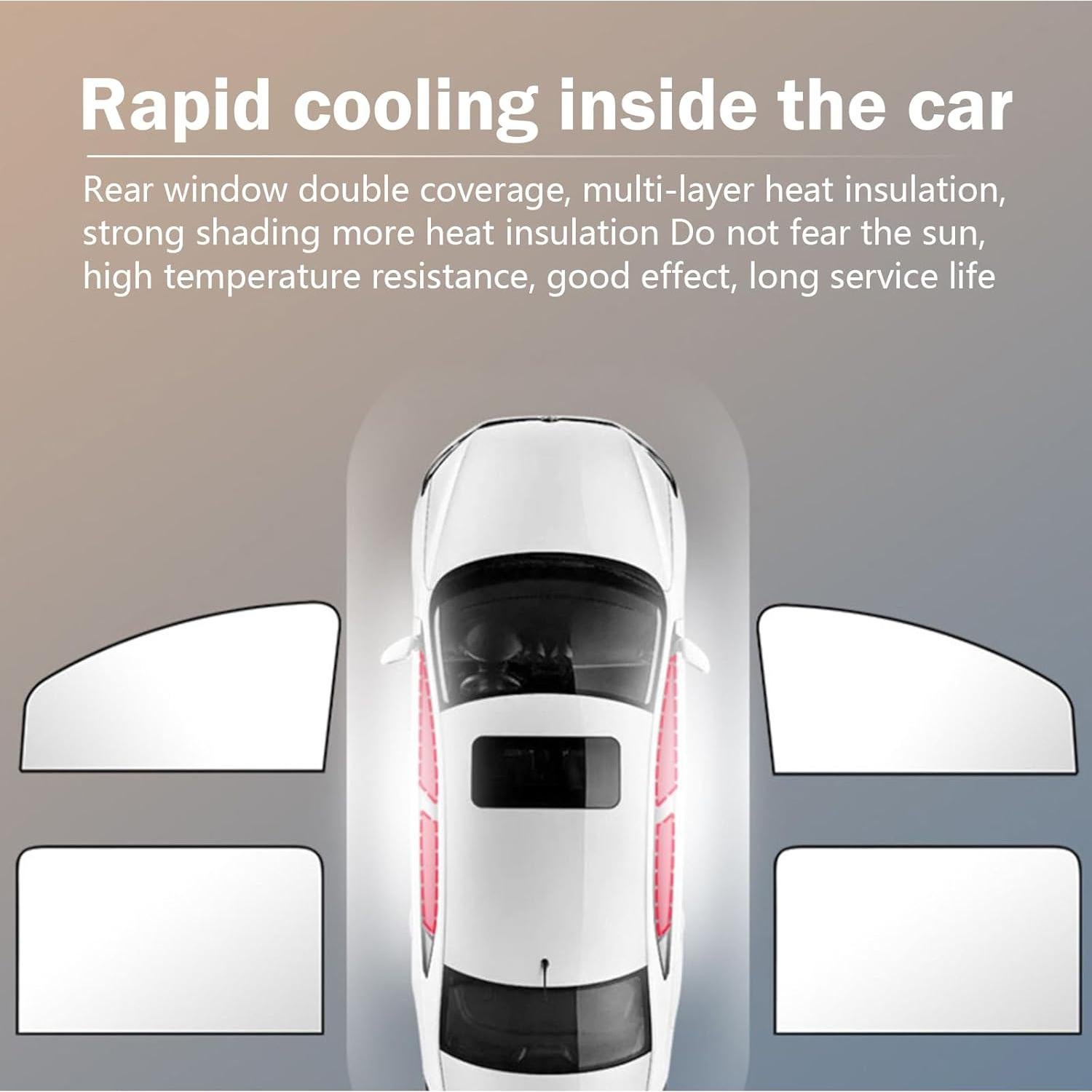 Sombrillas para Ventanas de Coche SLIMI 4 PCS Plata