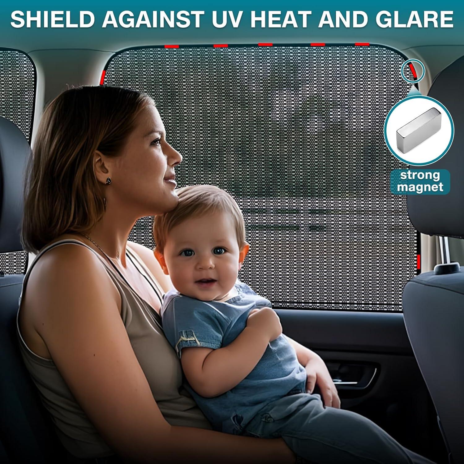 Sombrilla para Ventanas de Coche ZATOOTO - Protección UV y Malla