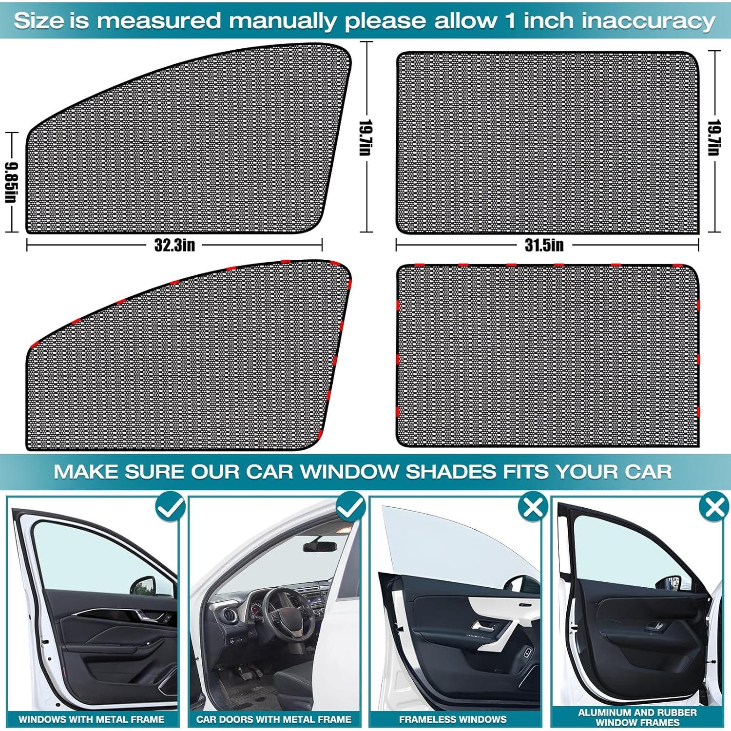 Sombrilla para Ventanas de Coche ZATOOTO - Protección UV y Malla