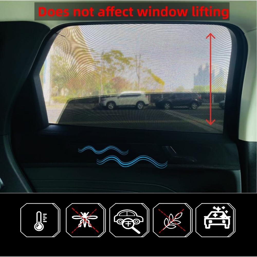 Cortina de Sombra para Ventana Lateral Trasera Henborsfse - 2 Piezas