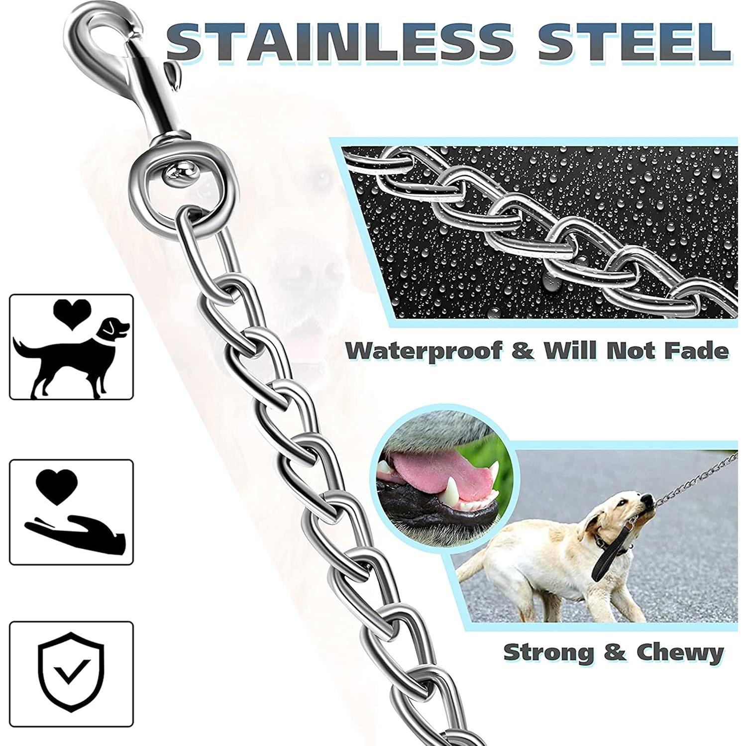 Clip de Seguridad para Collar de Perro MOZETO 18 cm Acero Inoxidable