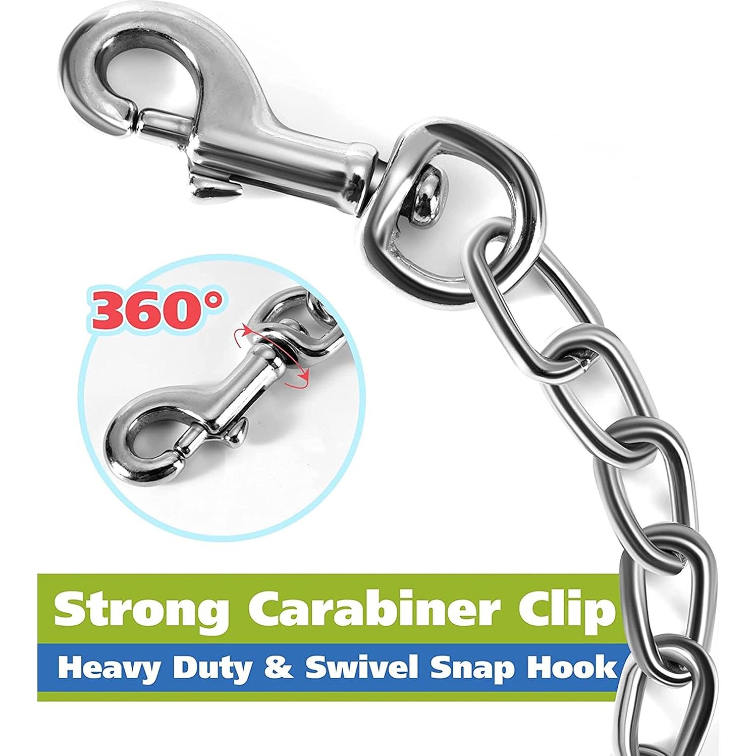 Clip de Seguridad para Collar de Perro MOZETO 18 cm Acero Inoxidable