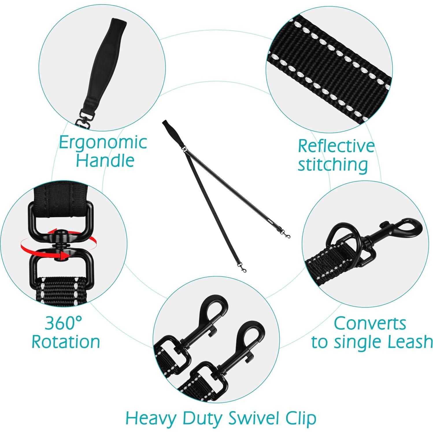 Correa para Perros PetBonus 2 Puntos, Mango Acolchado 1.22m