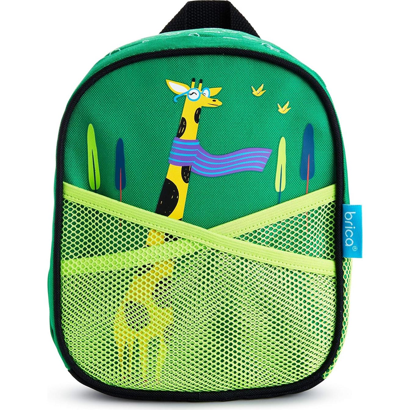 Mochila con Arnés de Seguridad Brica Jirafa Verde para Niños