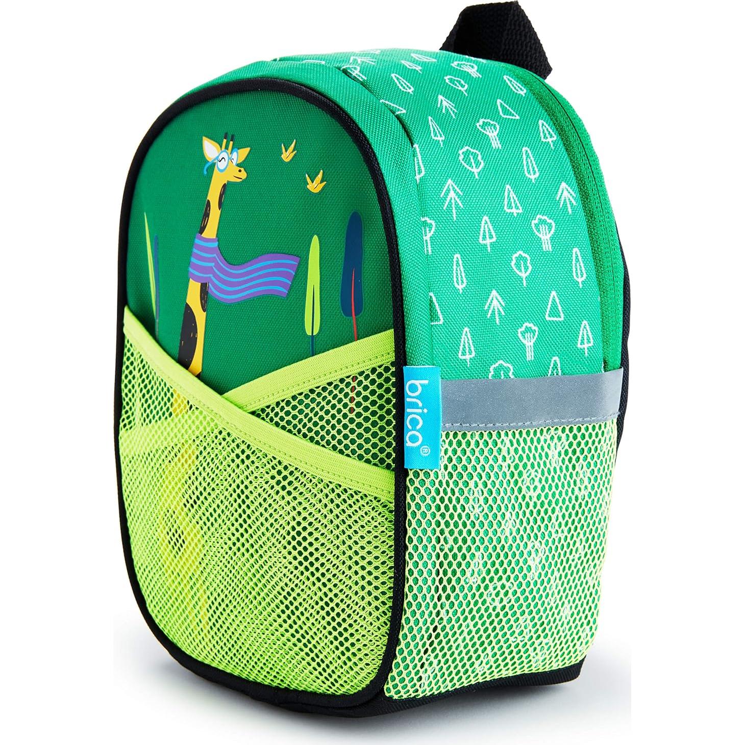 Mochila con Arnés de Seguridad Brica Jirafa Verde para Niños