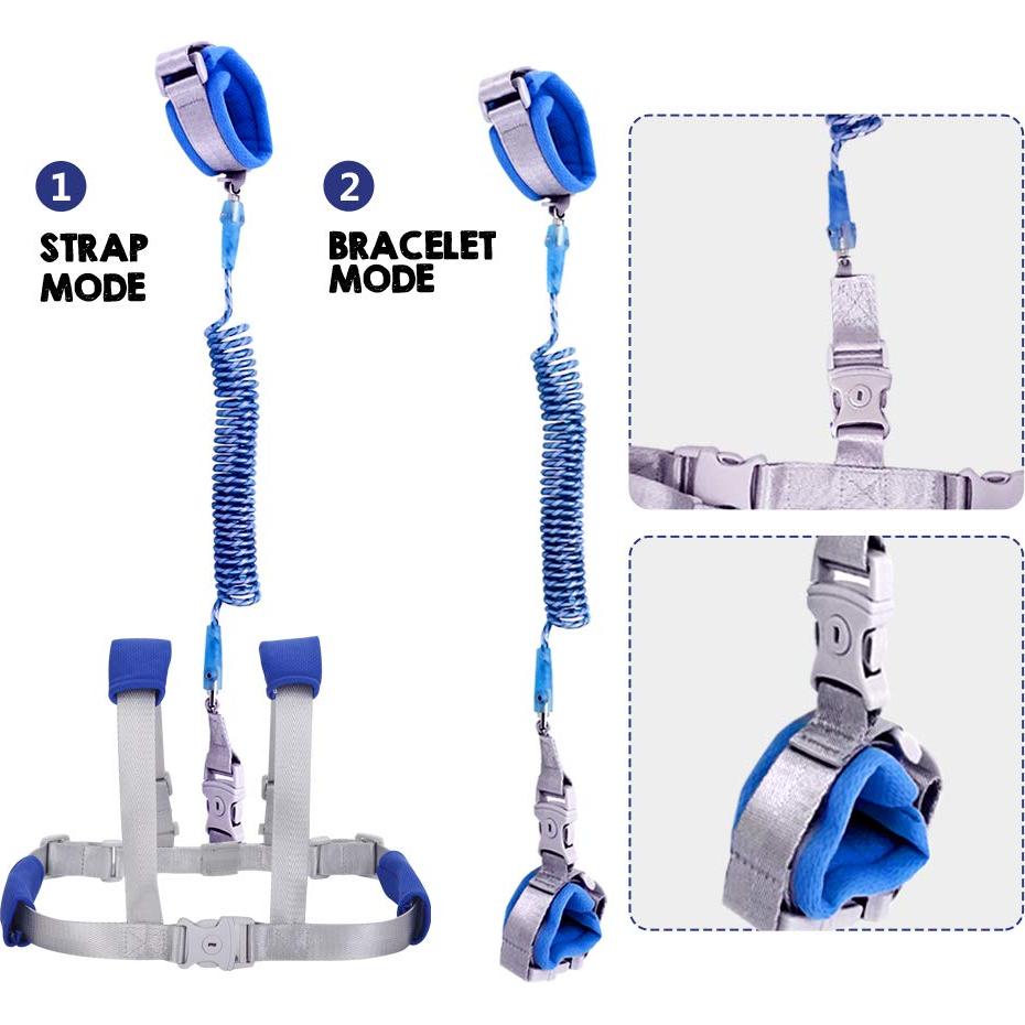 Correa de Mochila para Niños Furpaw 2.5m Azul - Seguridad