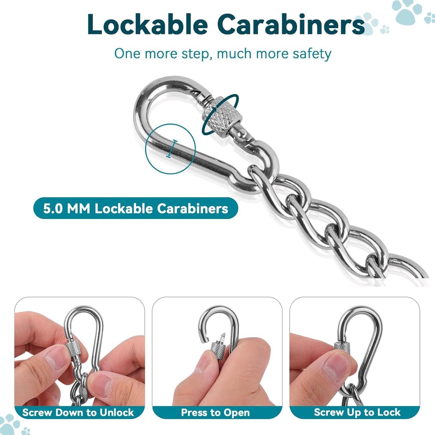 Clip de Seguridad para Collar de Perro Ozzynods 20.32 cm Acero Inoxidable