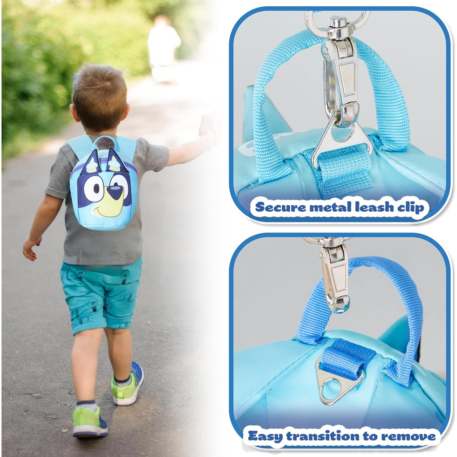 Mochila Bluey con Arnés de Seguridad para Niños 1-4 Años