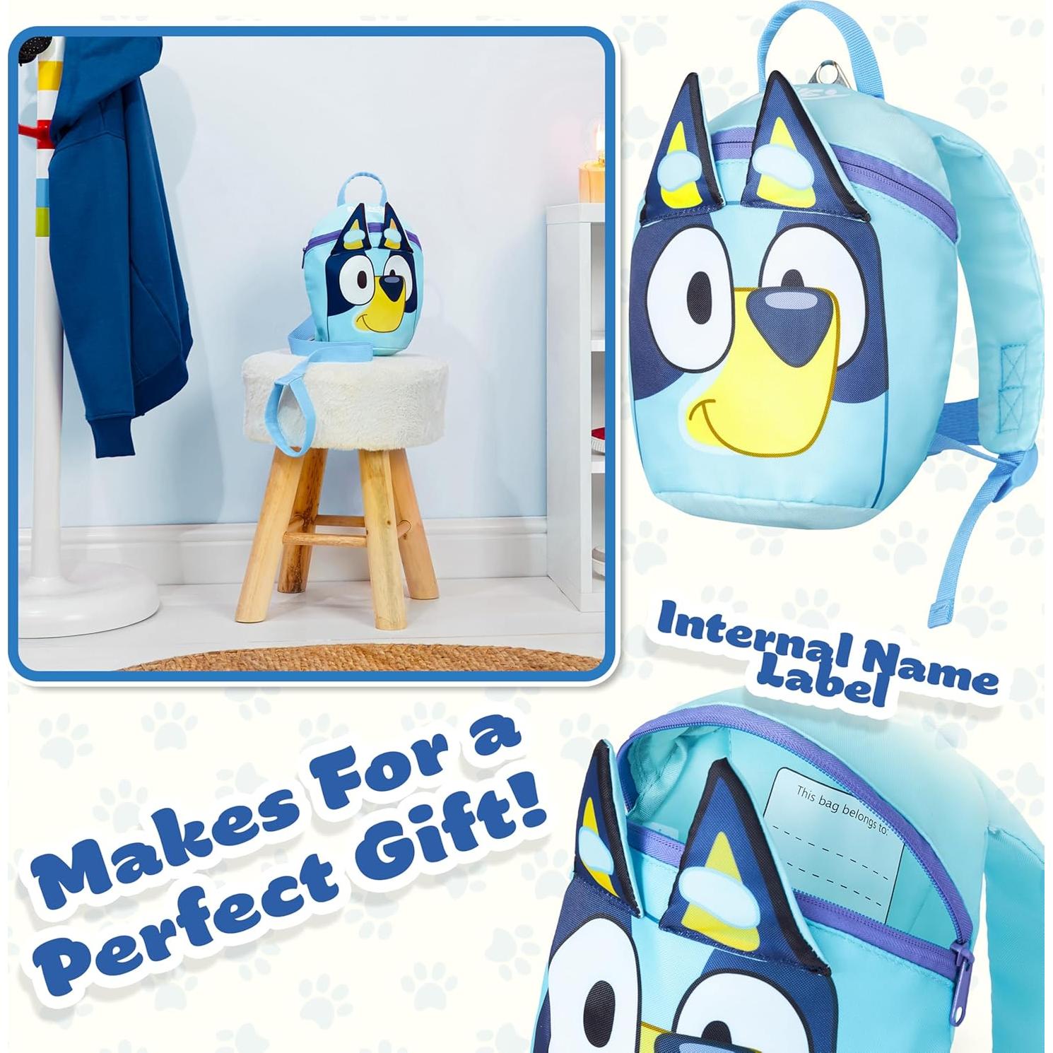 Mochila Bluey con Arnés de Seguridad para Niños 1-4 Años