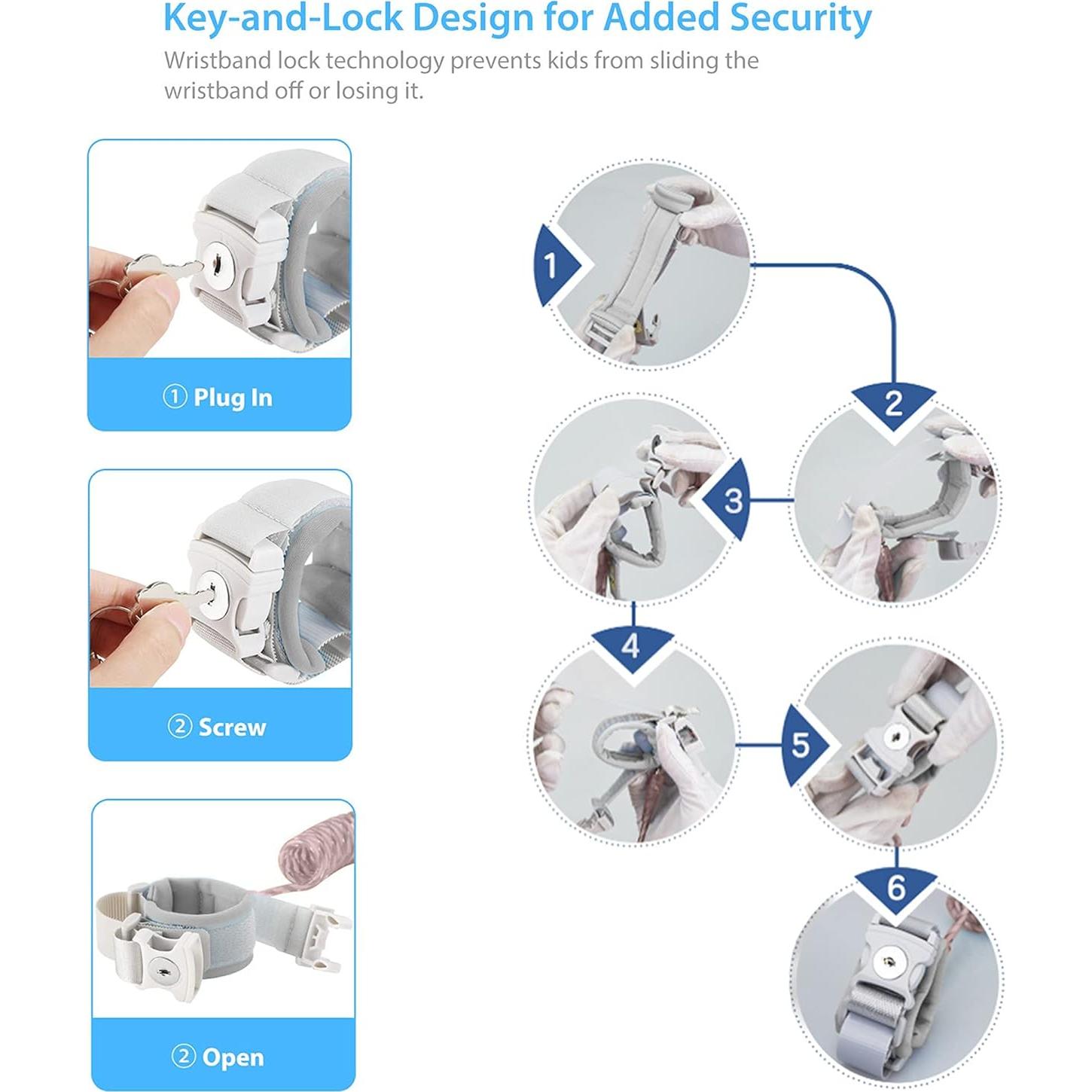 Arnés Antipérdida para Niños WSZCML Rosa 2m Ajustable