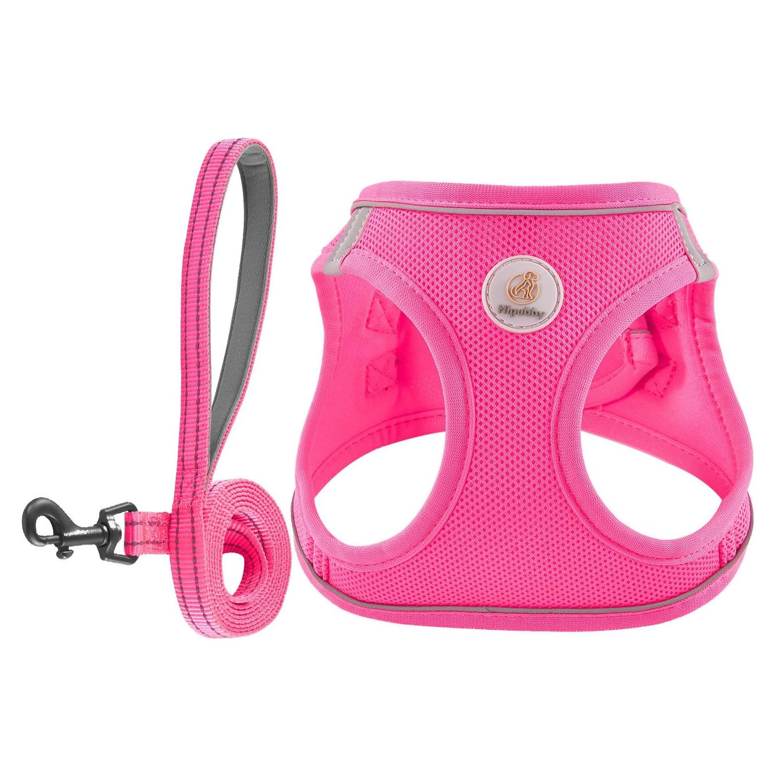 Arnés Suave y Correa para Perros Hipubby Rojo Rosa S