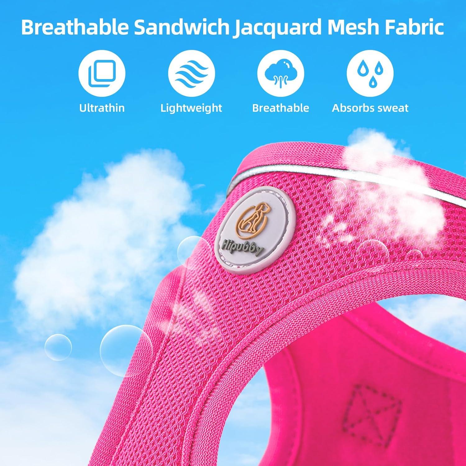 Arnés Suave y Correa para Perros Hipubby Rojo Rosa S