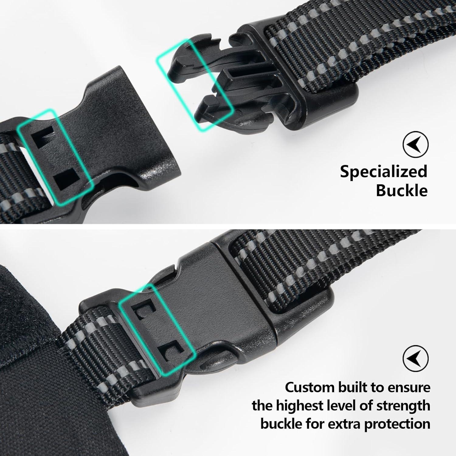 Arnés para Perros PHOEPET L Rosa Reflectante Ajustable