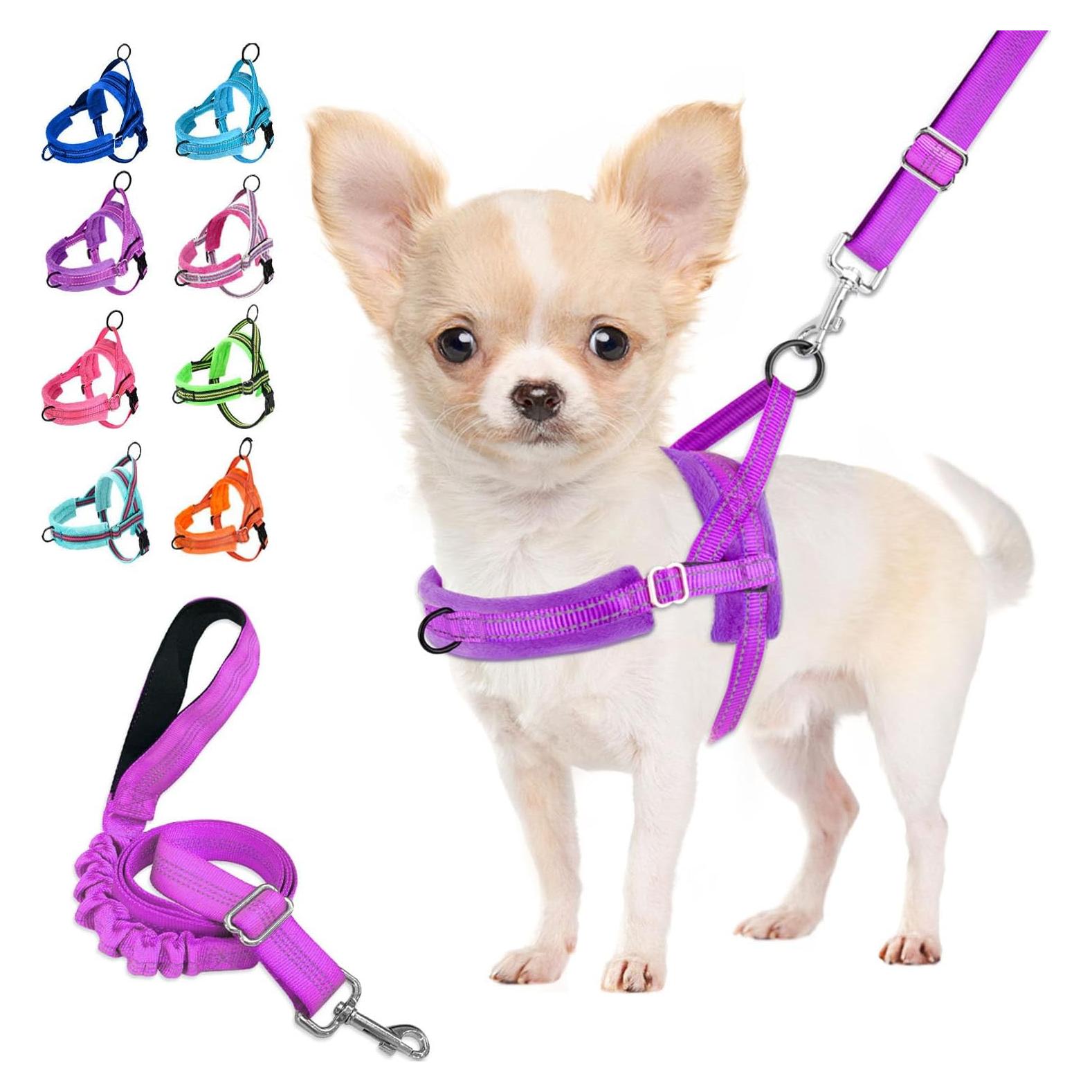 Arnés para Perros Pequeños Lukovee XXS Acolchado y Reflectante