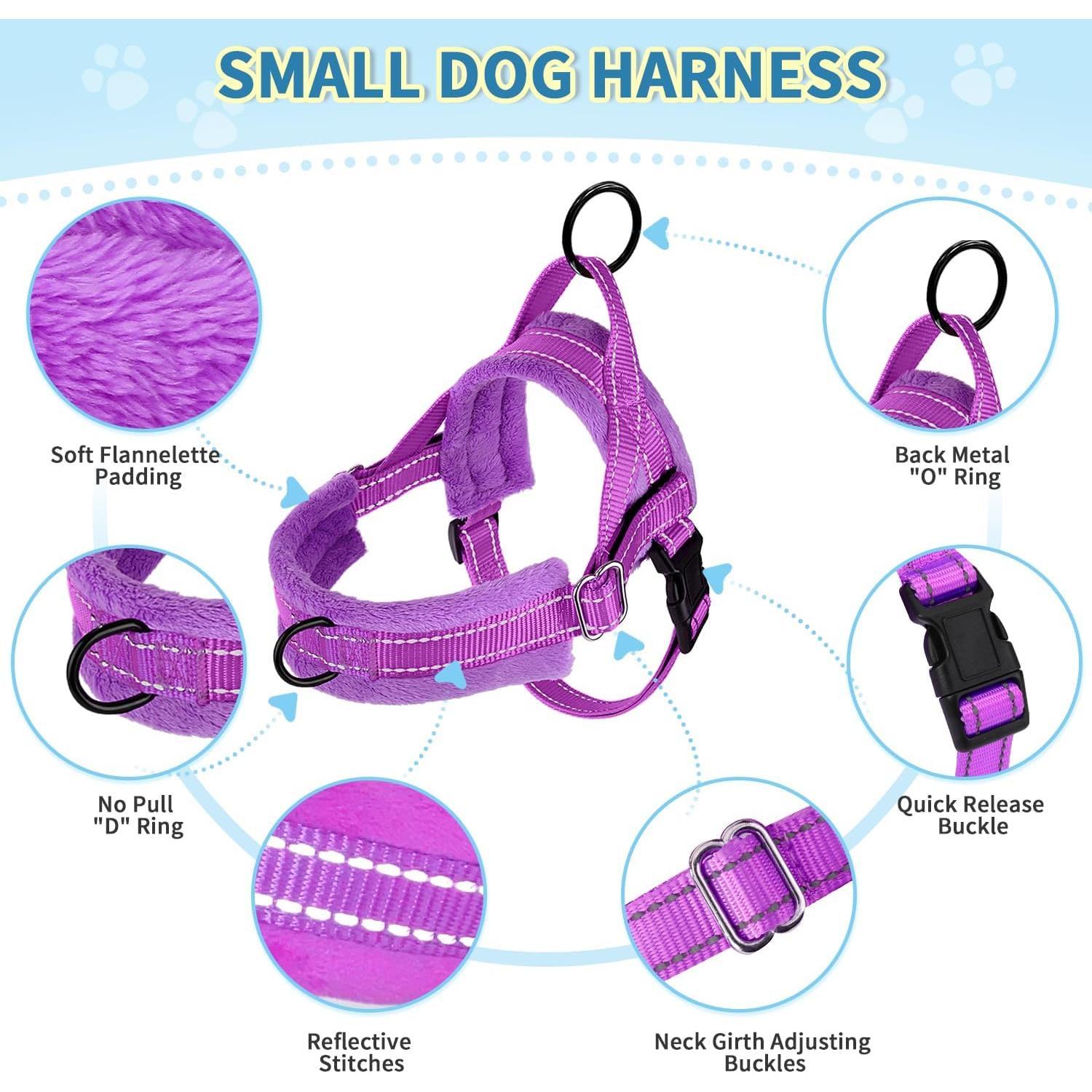 Arnés para Perros Pequeños Lukovee XXS Acolchado y Reflectante