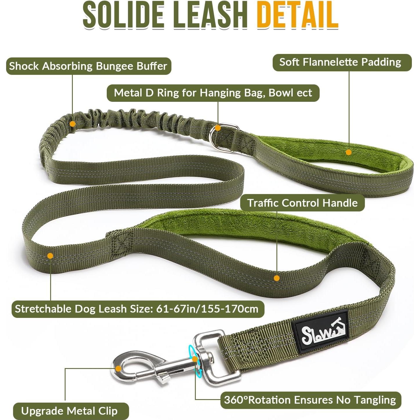 Arnés para Perros Lukovee Sin Tirones Verde Mediano Ajustable