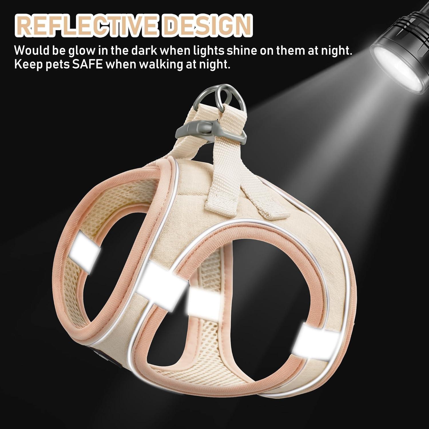GAMUDA Arnés para Mascotas Pequeñas Caqui S, Collar y Correa