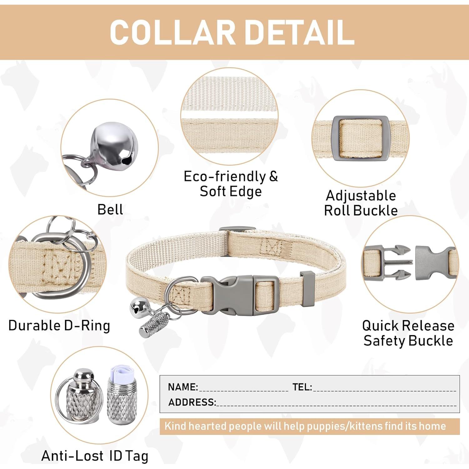 GAMUDA Arnés para Mascotas Pequeñas Caqui S, Collar y Correa