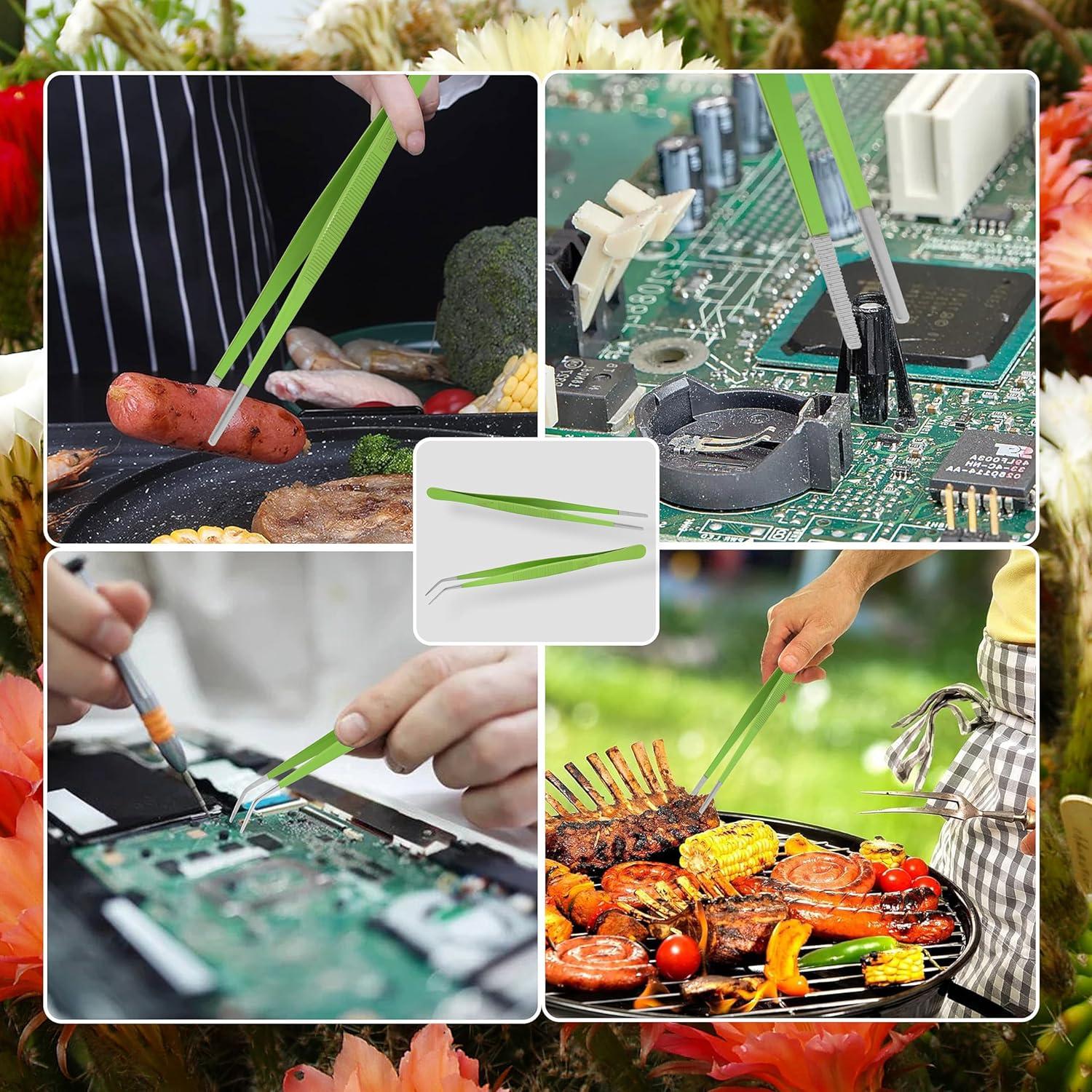 Juego de Pinzas de Jardín HADIZ 20 cm Acero Inoxidable Verde