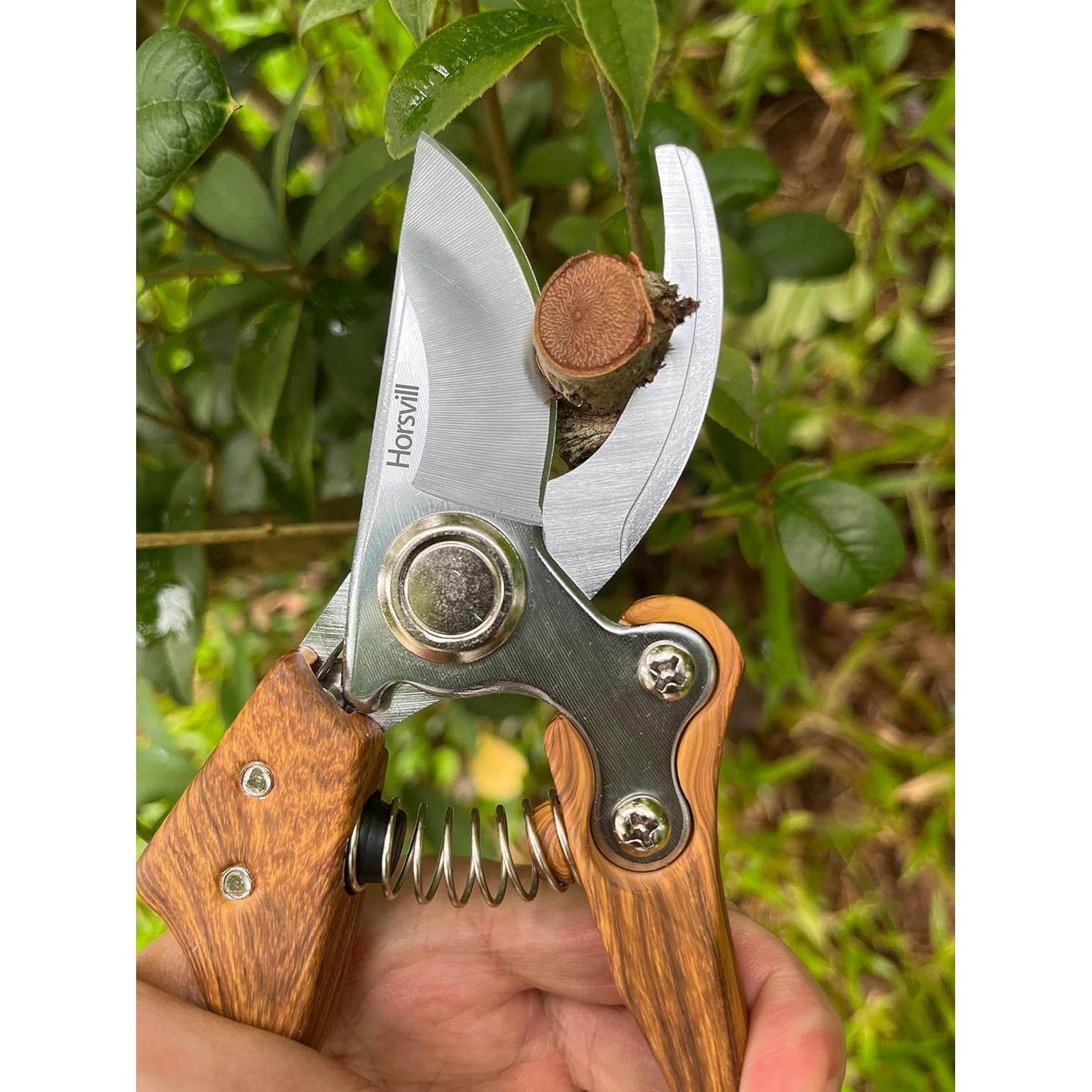 Tijeras de Poda Ergonómicas Horsvill - Acero Japonés SK4