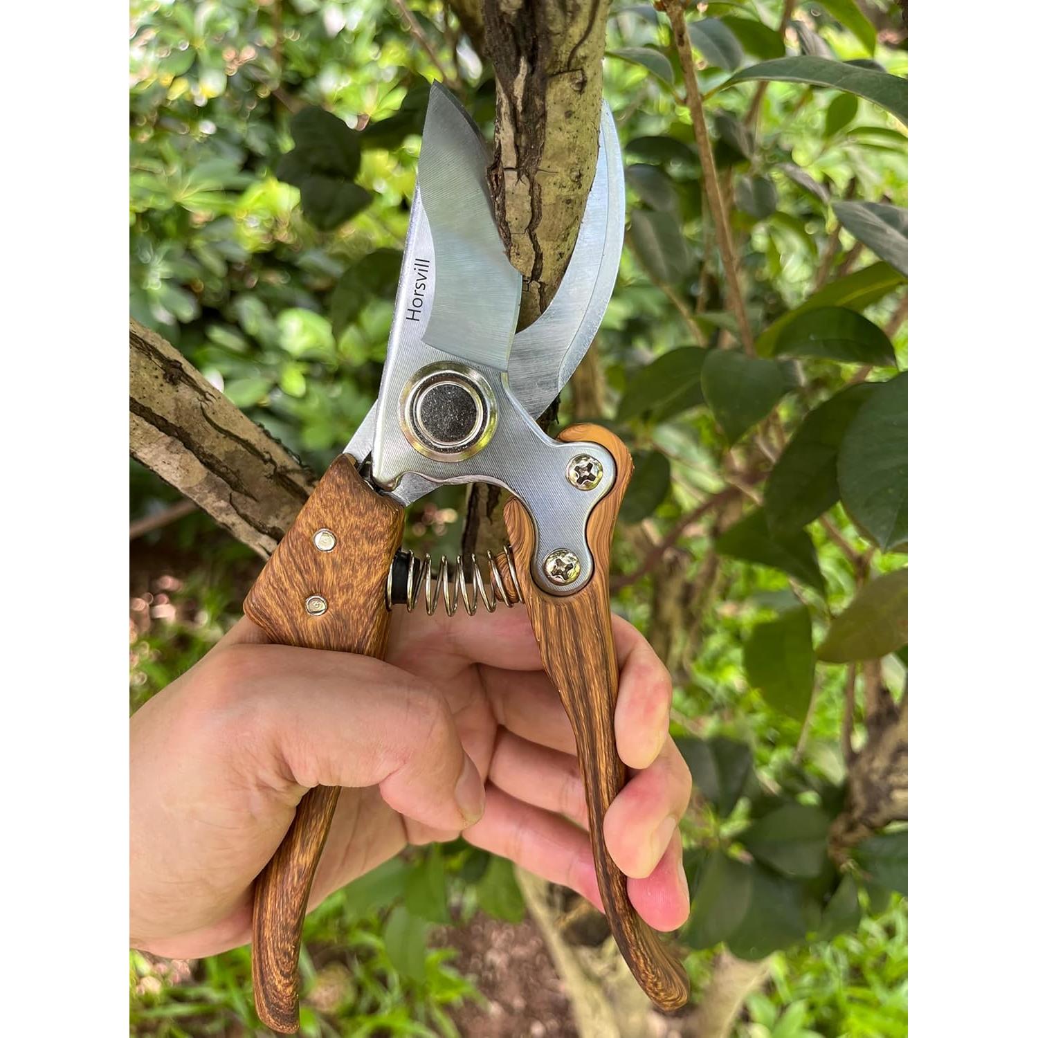 Tijeras de Poda Ergonómicas Horsvill - Acero Japonés SK4