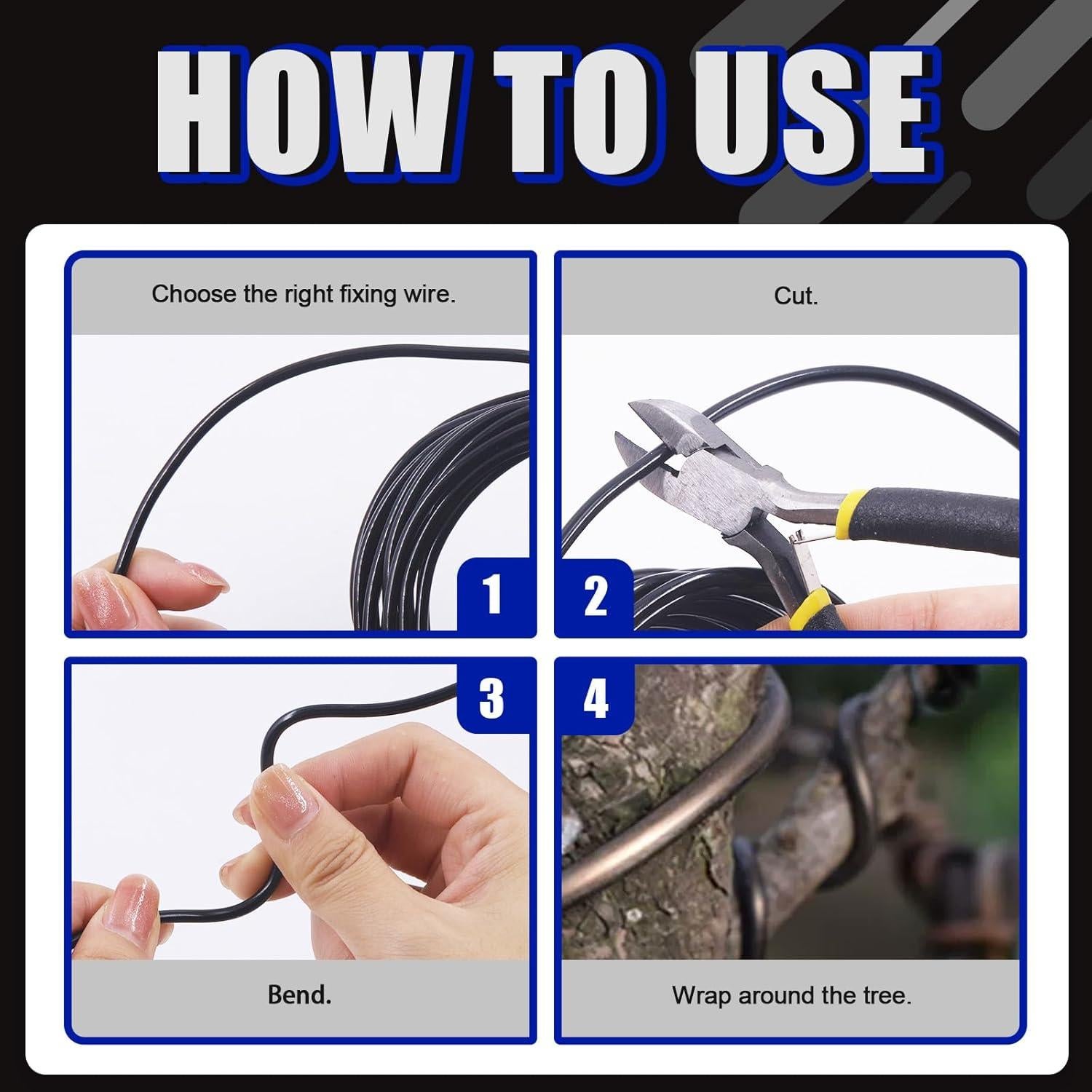 Kit de Alambres para Bonsai Glarks 5 Rollos Aluminio 25m