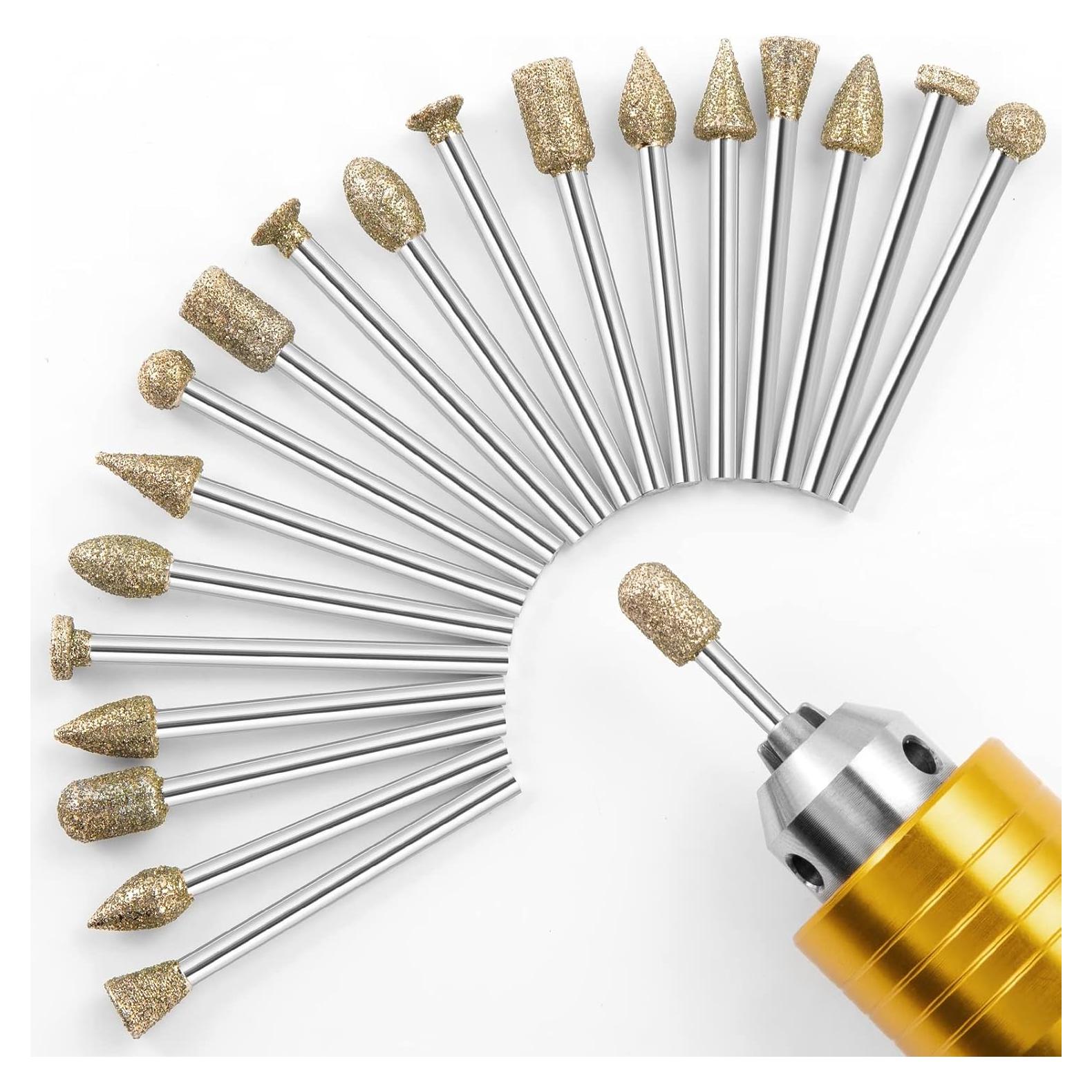 Juego de Puntas de Pulido de Diamante Shengbenhao 20 Pcs