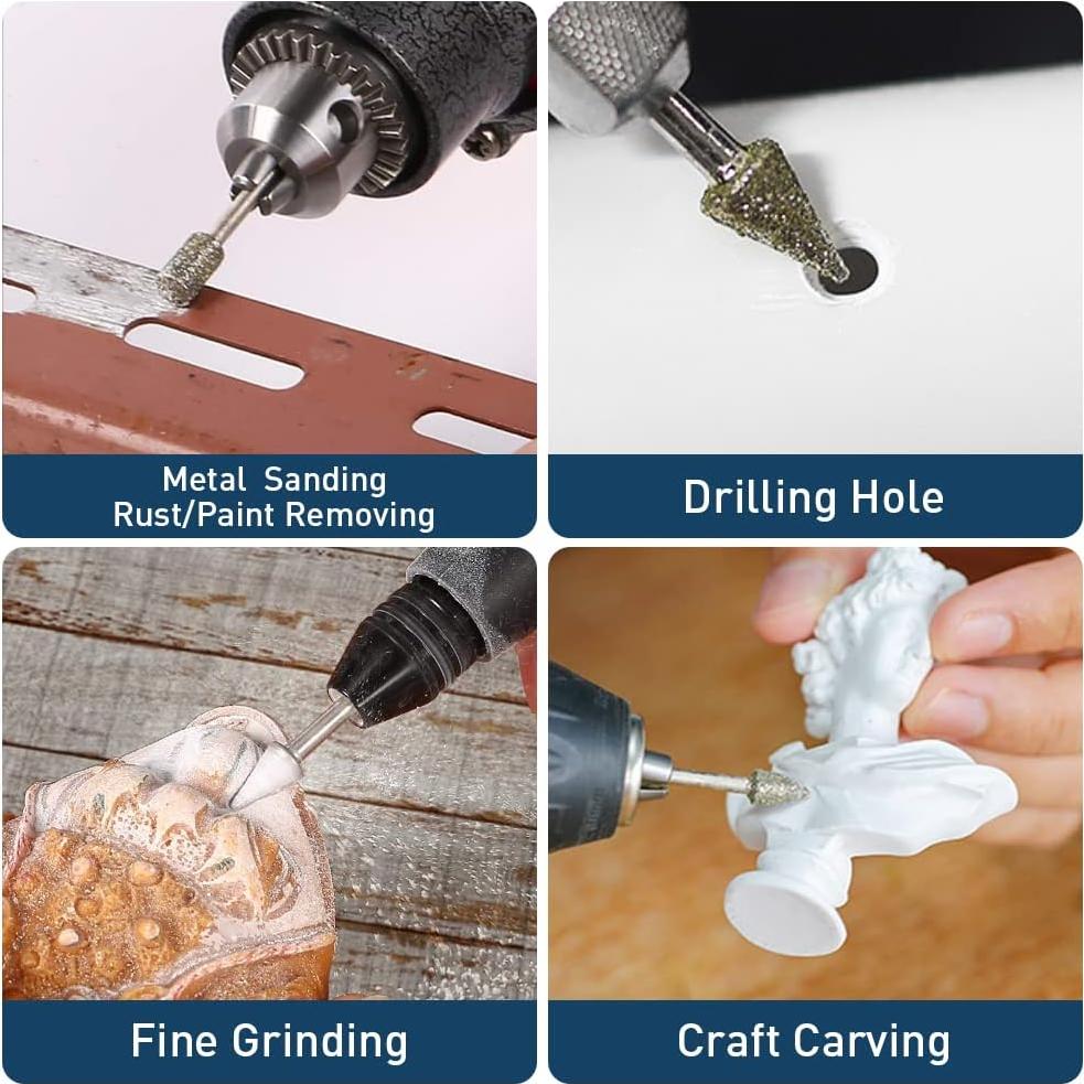 Juego de Puntas de Pulido de Diamante Shengbenhao 20 Pcs