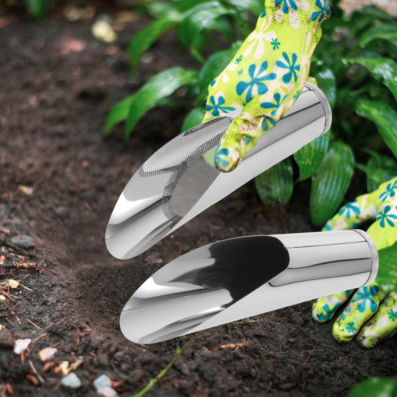 Juego de 2 Palas de Jardín Acero Inoxidable BESPORTBLE