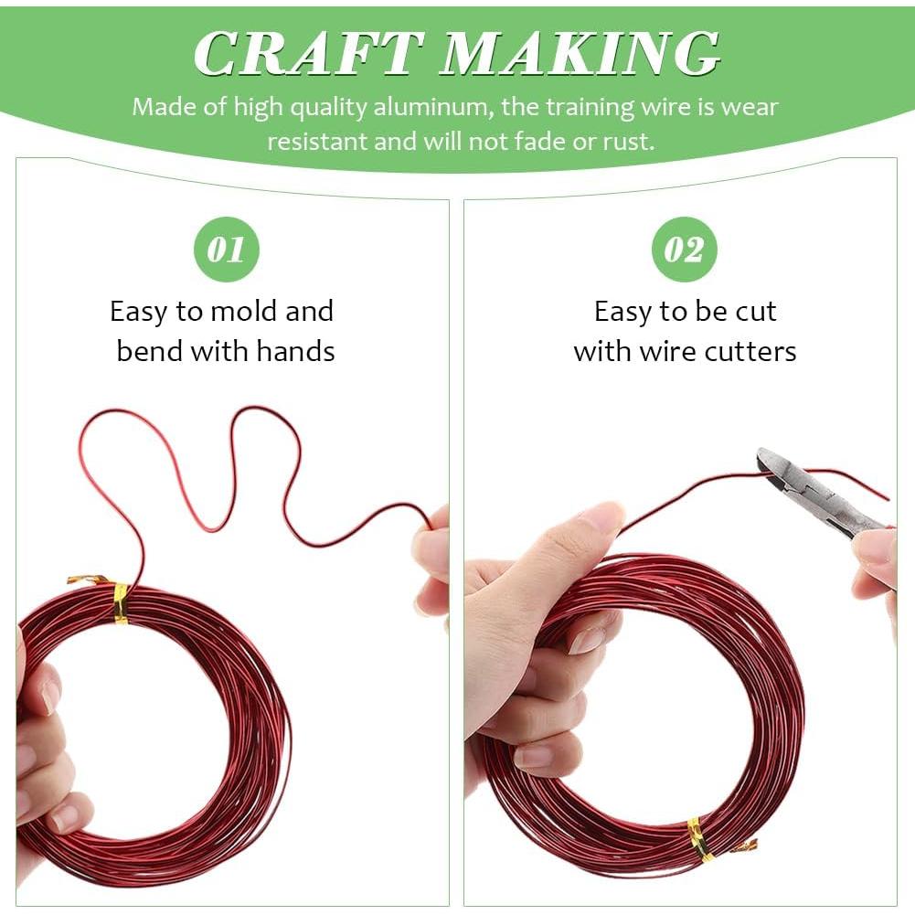 Conjunto de Alambres de Bonsai LOQJSS 4 Rollos 1.5mm x 10m