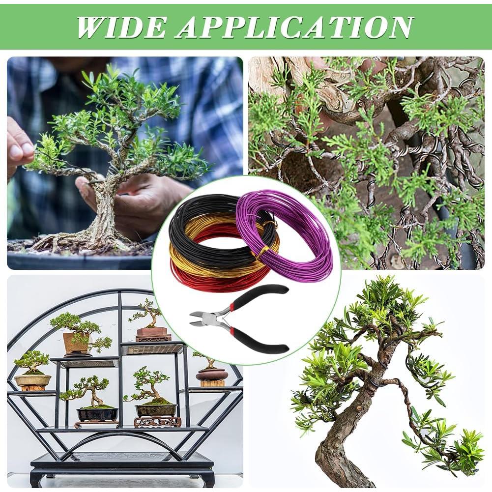 Conjunto de Alambres de Bonsai LOQJSS 4 Rollos 1.5mm x 10m