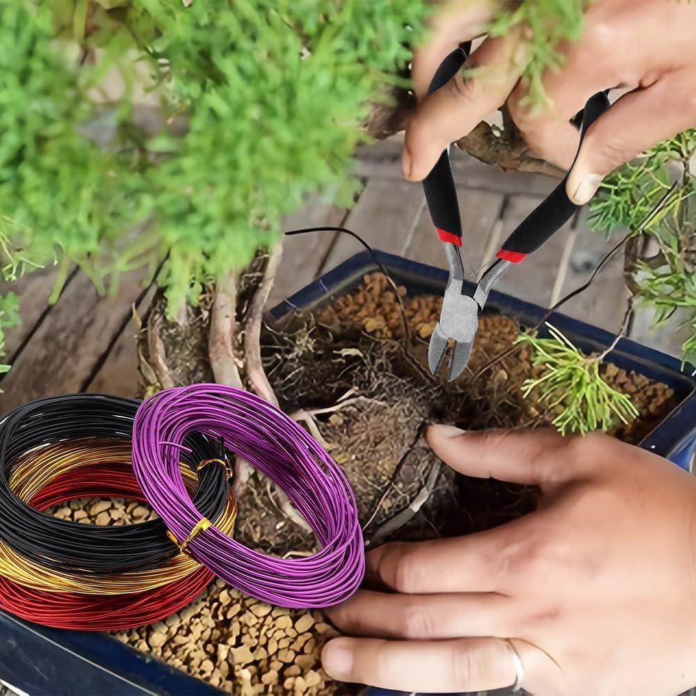 Conjunto de Alambres de Bonsai LOQJSS 4 Rollos 1.5mm x 10m