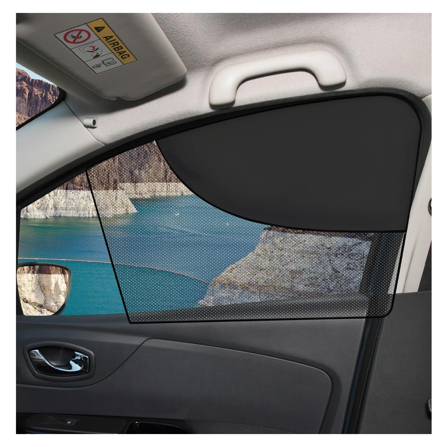 Cortinas para Ventanas de Coche MUQIDA 2PCS Doble Capa UV