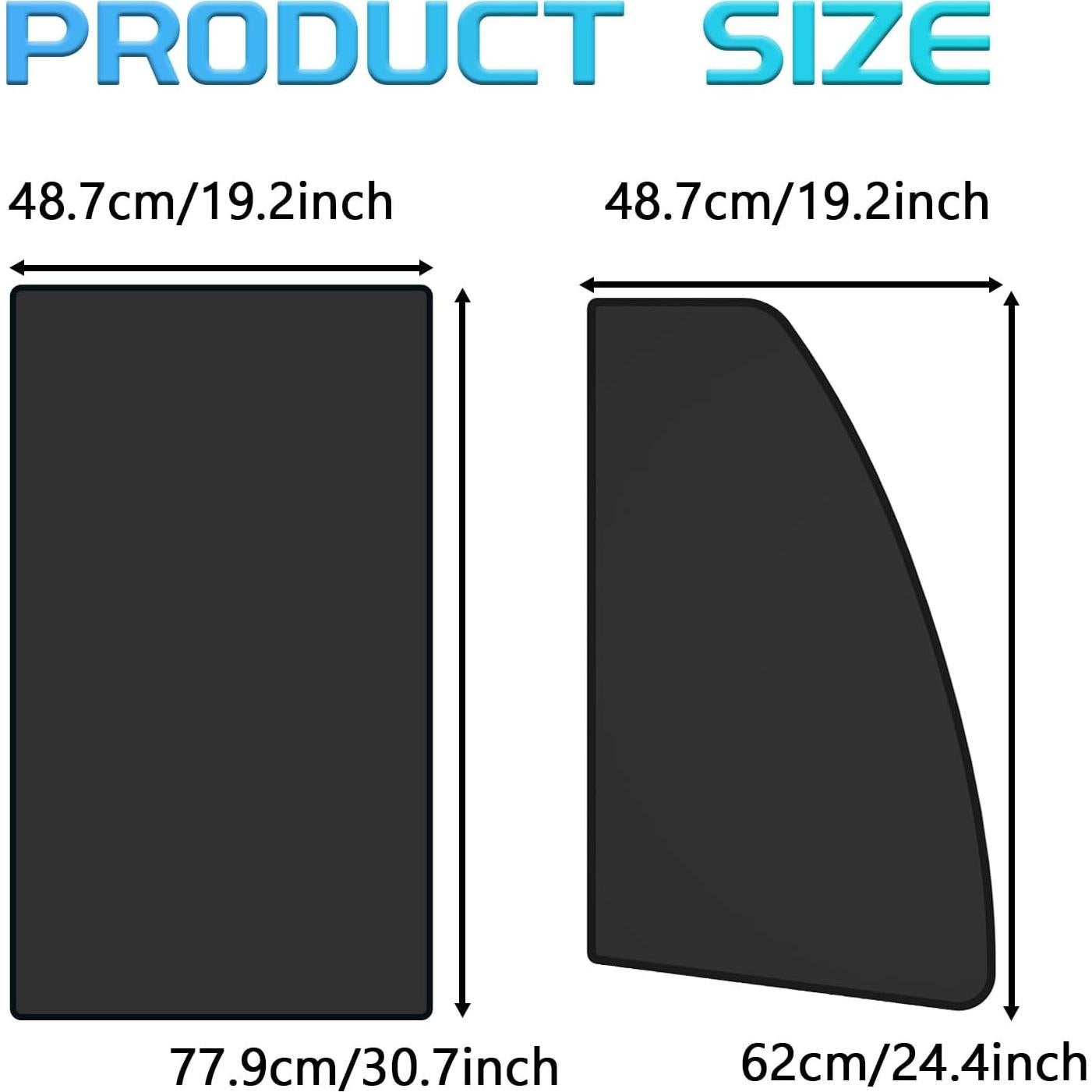 Cortinas Sombra Solar para Auto SamWinGear 4PCS UV 99%