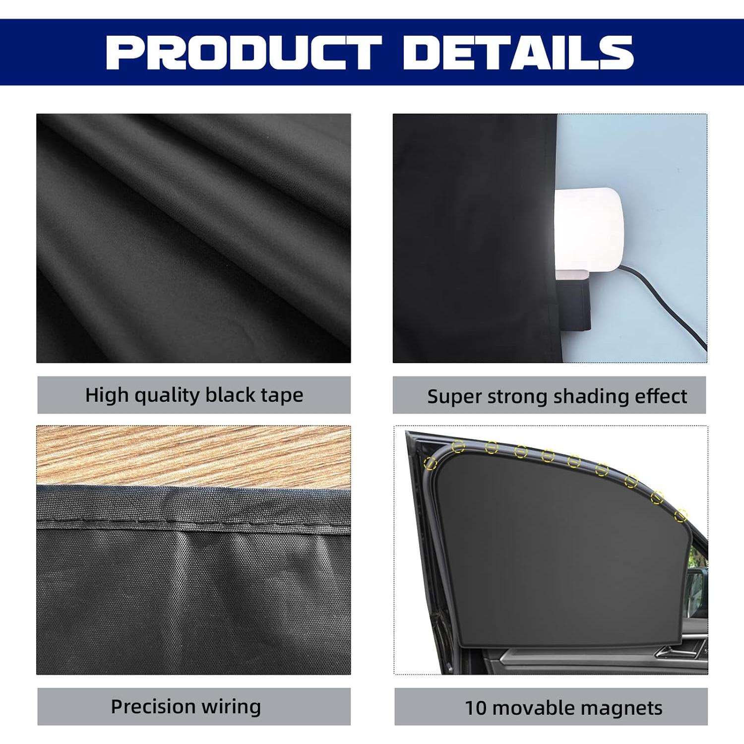 Sombrillas para Ventanas Laterales de Auto NTNEV - Protección UV