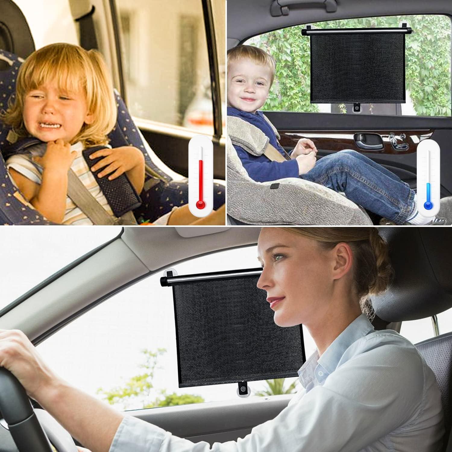 Sombrillas para Ventanas de Auto SHEEFLY - Paquete de 2, UV y Plegables