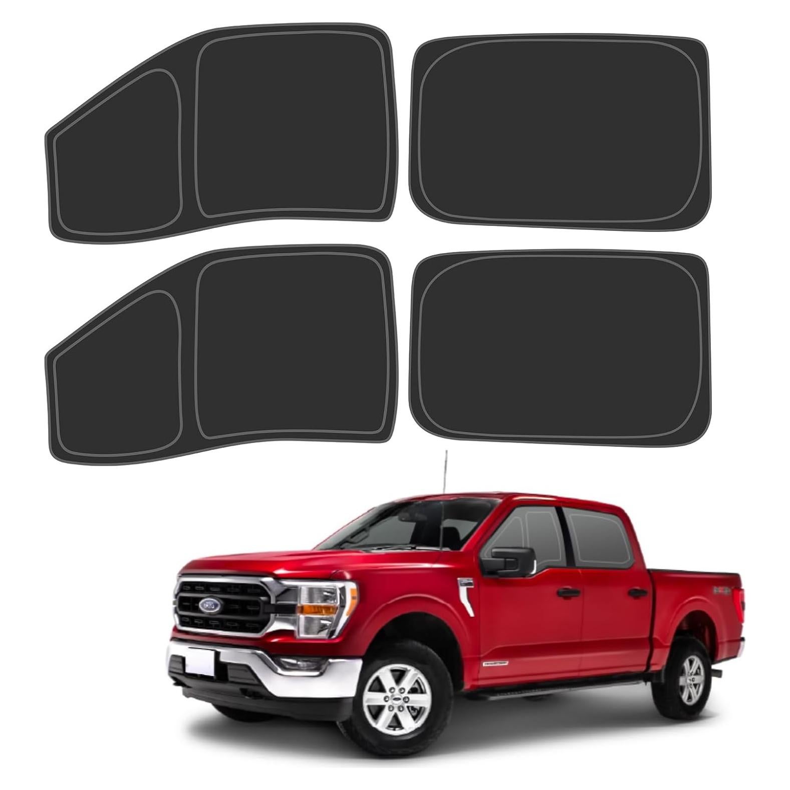 Protector Solar D-Lumina para Ventanas Ford F150 2015-2020 - Paquete de 4