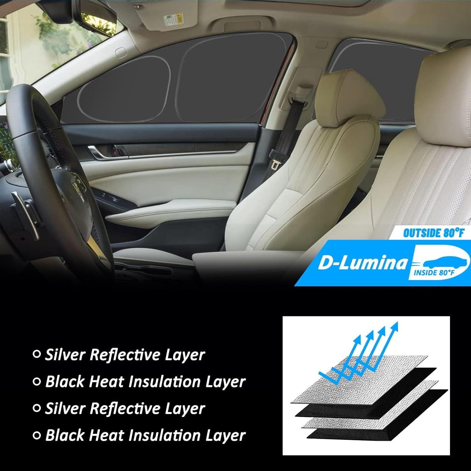 Protector Solar D-Lumina para Ventanas Ford F150 2015-2020 - Paquete de 4