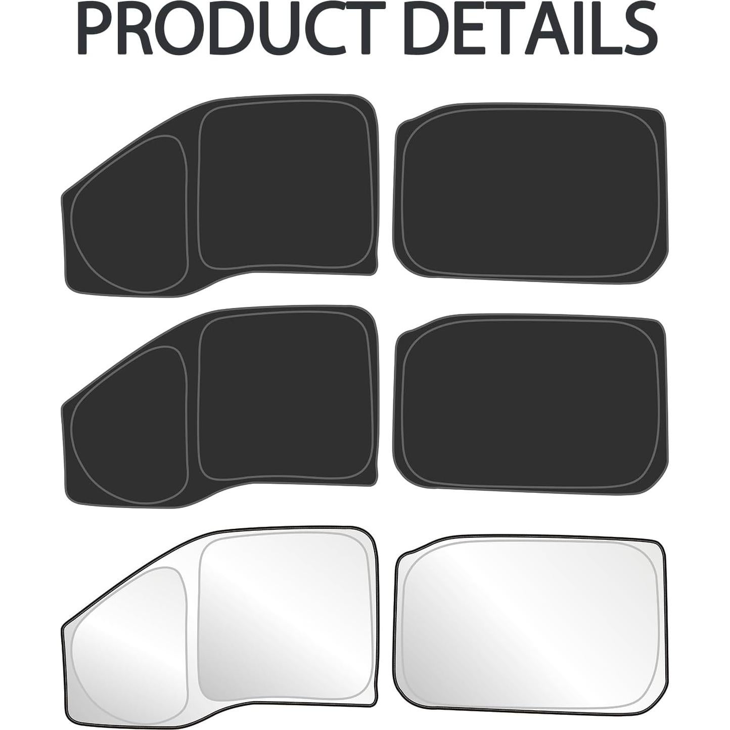 Protector Solar D-Lumina para Ventanas Ford F150 2015-2020 - Paquete de 4